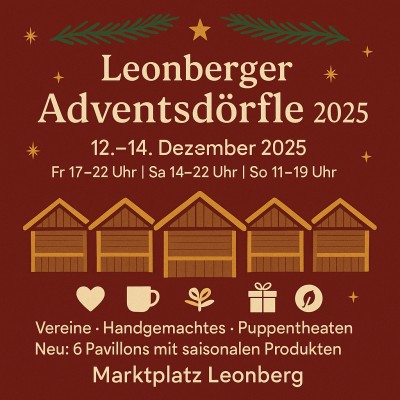 Leonberger Adventsdörfle lädt zum gemeinsamen Genießen ein